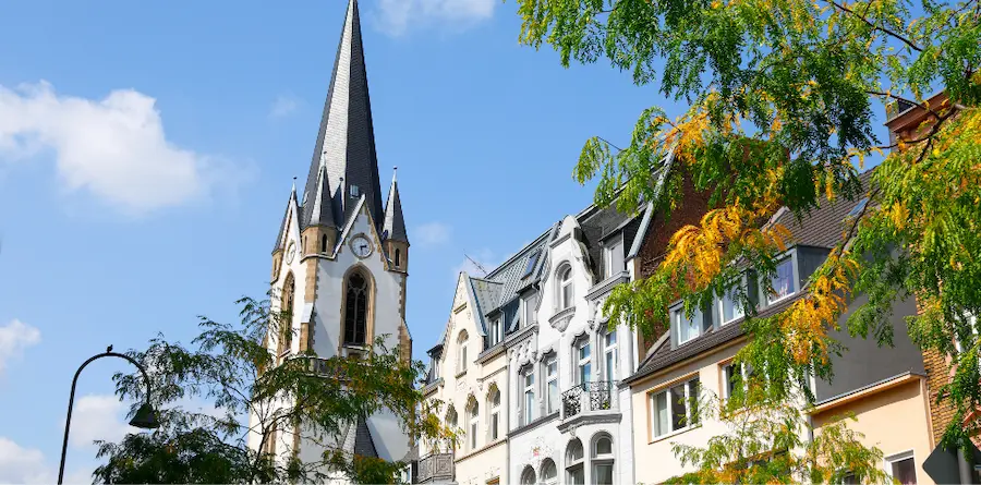 Visuel voyage slow et bas en carbone en Allemagne - vue de Cologne