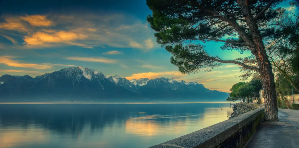 Voyage slow et bas carbone en Suisse - vue du lac de Montreux