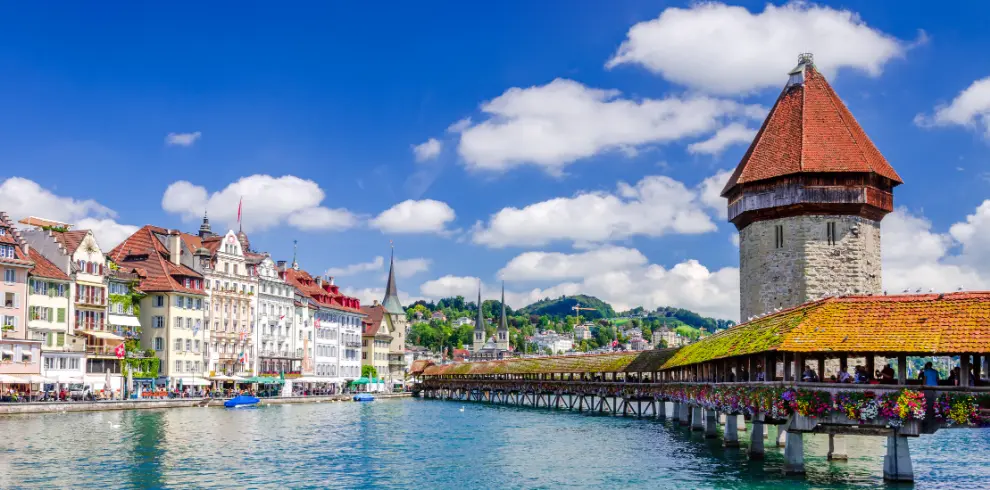 Boucle itinérante slow et bas carbone en Suisse - Vue de Lucerne