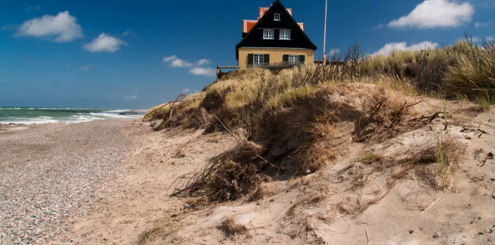 Visuel voyage slow et bas carbone en Scandinavie - Vue de la plage de Skagen