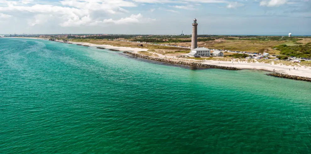 Visuel voyage slow et bas carbone en Scandinavie - Vue du rivage de Skagen