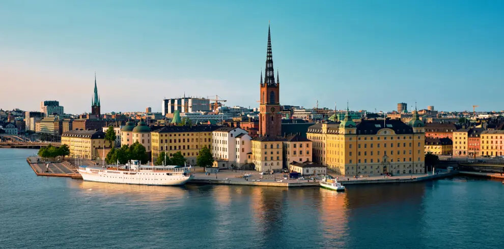 Visuel d'un voyage slow et bas carbone en Suède - vue de Stockholm